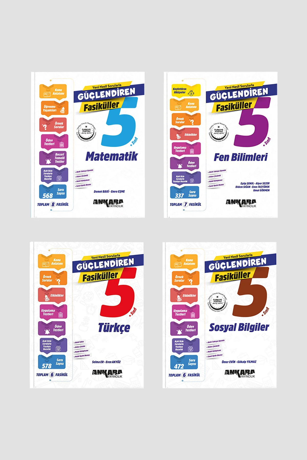 5. Sınıf Güçlendiren Fasiküller Seti Matematik Fen Türkçe Sosyal 4’lü Konu Anlatımlı 5. Sınıf Güçlendiren Fasiküller Seti Matematik Fen Türkçe Sosyal 4’lü Konu Anlatımlı