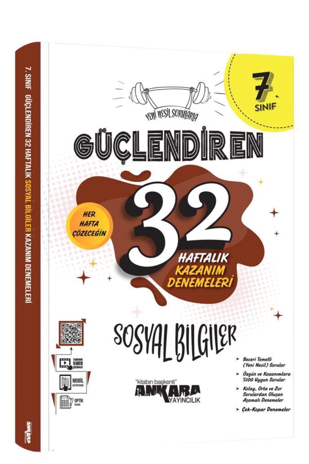 7. Sınıf Güçlendiren Sosyal Bilgiler 32 Haftalık Kazanım Denemesi (yeni Baskı)