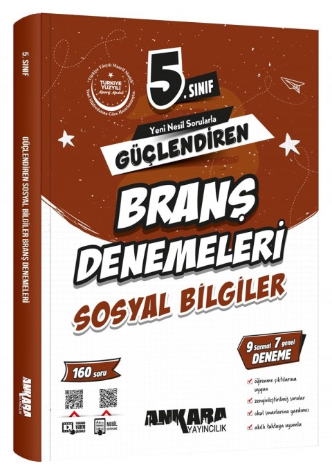 Ankara Yayıncılık 5.Sınıf Güçlendiren Sosyal Bilgiler Branş Denemeleri
