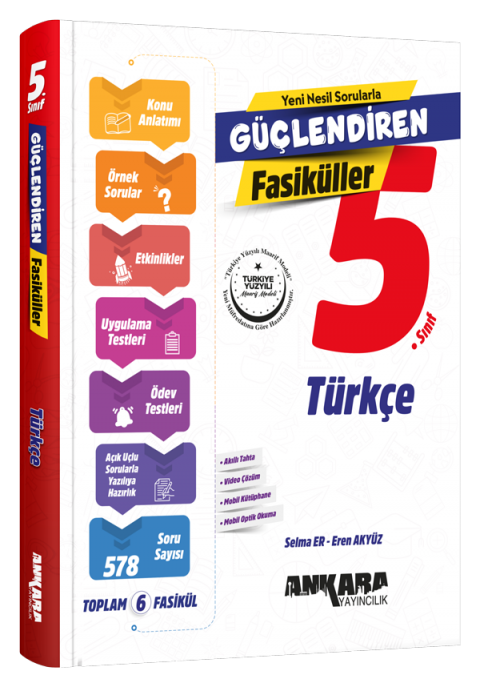 Ankara Yayıncılık 5. Sınıf Türkçe Güçlendiren Fasikül Seti