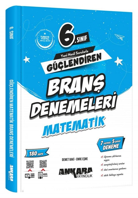 ANKARA YAY. 6.SINIF GÜÇLENDİREN MATEMATİK BRANŞ DENEMELERİ 2026
