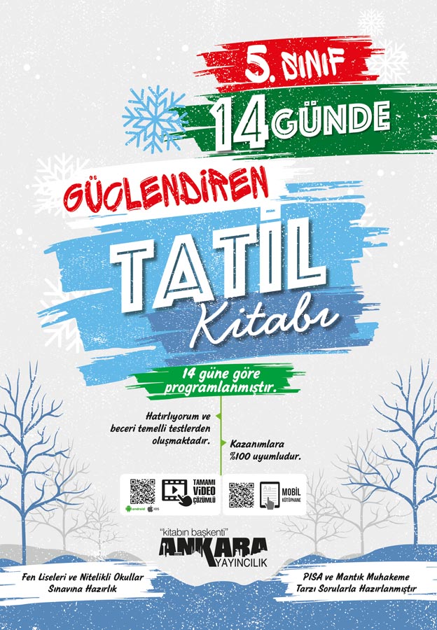 Ankara Yayıncılık 5.Sınıf  14 Günde  Güçlendiren Tatil Kitabı