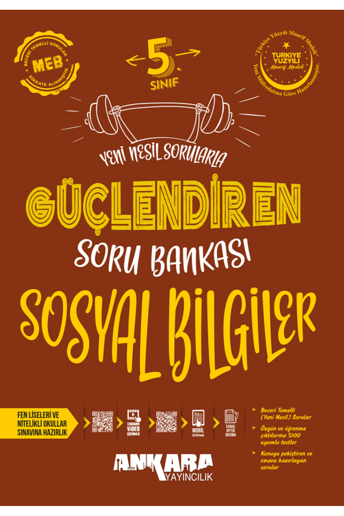 Ankara Yayıncılık 5.Sınıf Sosyal Bilgiler Yeni Nesil Sorularla Güçlendiren Soru Bankası Yeni Müfredat