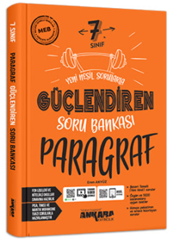 Ankara Yayıncılık 7. Sınıf Güçlendiren Paragraf Soru Bankası