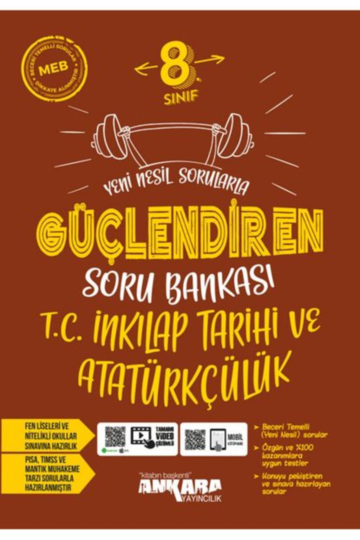 Ankara Yayıncılık 8. Sınıf İnkılap Tarihi ve Atatürkçülük Güçlendiren Soru Bankası